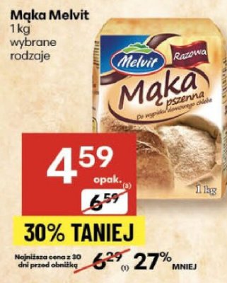 Mąka Melvit 1 kg promocja w Delikatesy Centrum
