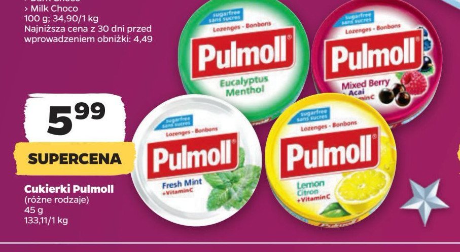 Pastylki lemon PULMOLL promocja