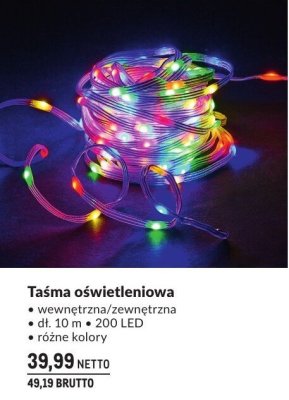 Taśma oświetleniowa wewnętrzna/zewnętrzna 10 m 200 LED promocja w Makro