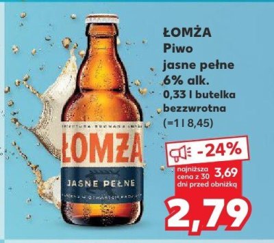 Piwo jasne pełne bezzwrotna promocja w Kaufland