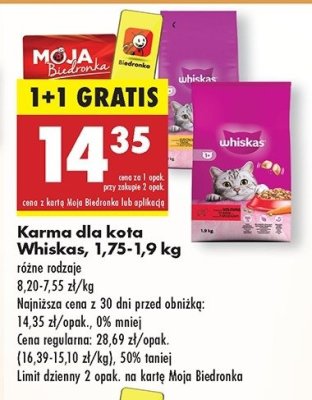 Karma dla kota z pyszną wołowiną Whiskas promocja