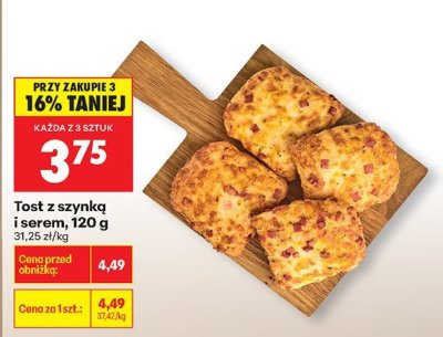 Tost z szynką i serem promocja w Biedronka