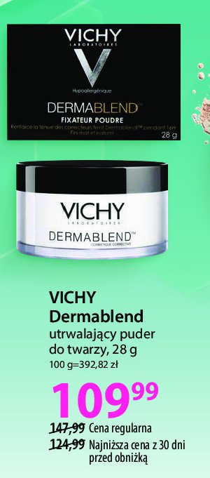 Utrwalający puder do twarzy Vichy dermablend promocja