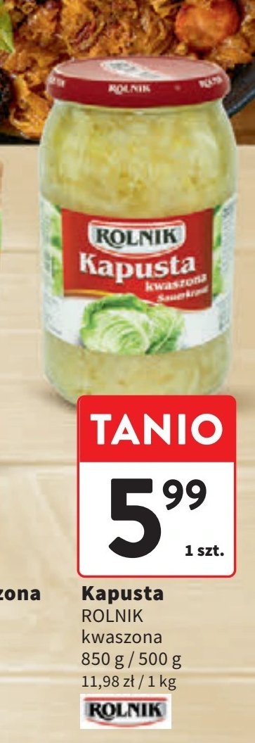 Kapusta kwaszona Rolnik promocja