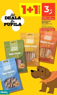 Przysmaki dla psa Misty & Bluey Duck Steaks promocja w Dealz