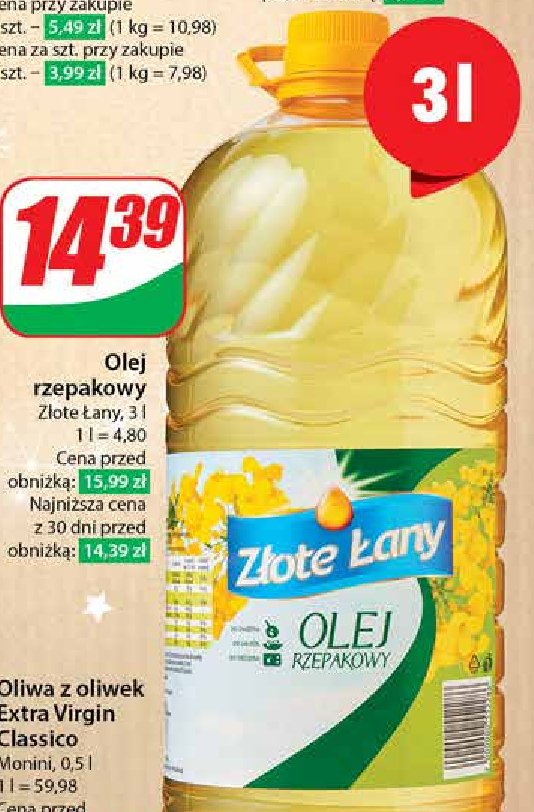 Olej rzepakowy Złote łany (dino) promocja