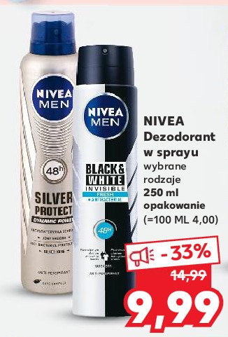 Antyperspirant dynamic power Nivea men silver protect promocja