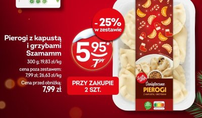 Pierogi z kapustą i grzybami Szamamm promocja w Żabka