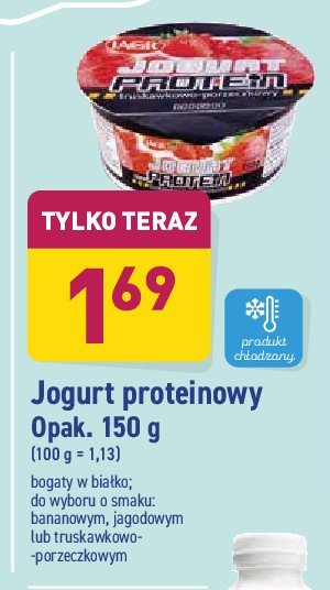 Jogurt proteinowy bananowy Jagr promocja
