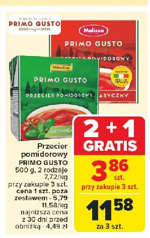 Przecier pomidorowy śródziemnomorski Melissa primo gusto promocja