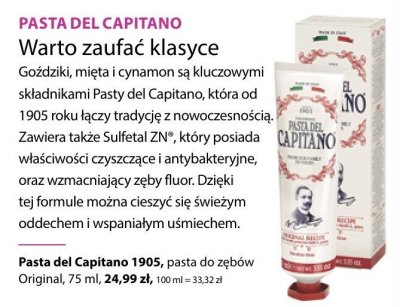 Pasta do zębów PASTA DEL CAPITANO 1905 Original promocja w Hebe