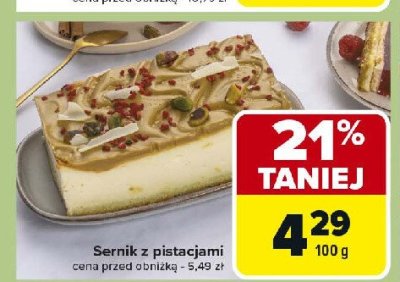 Sernik z pistacjami Carrefour promocja
