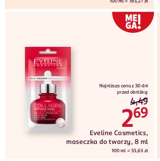 Maseczka kolagen Eveline cosmetics promocja