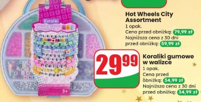 Koraliki gumowe w walizce promocja w Dino