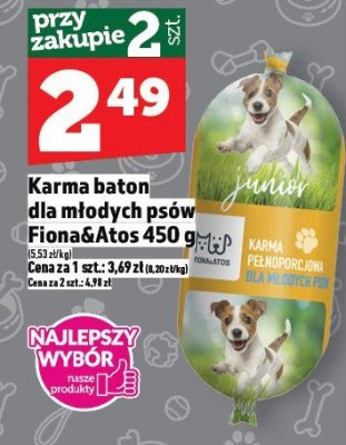 Karma baton dla młodych psów Fiona&Atos 450 g promocja w TOPAZ