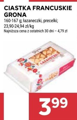 Ciastka francuskie Grona promocja w Stokrotka