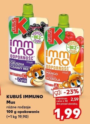 Napój Kubuś Immuno Mus różne rodzaje 100 g promocja w Kaufland