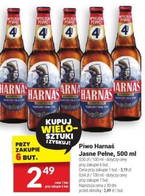 Piwo Harnaś Jasne Pełne 500ml promocja w Twój Market