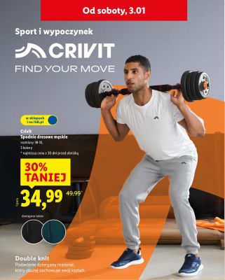 Spodnie dresowe męskie M-XL promocja w Lidl