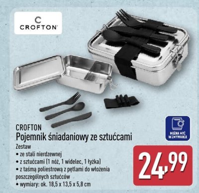 Pojemnik śniadaniowy ze sztućcami CROFTON promocja w Aldi