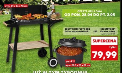 Grill na kółkach 84 x 86 x 45 cm K-classic countryside promocja