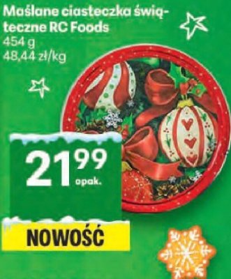 Maślane ciasteczka świąteczne RC Foods promocja w Delikatesy Centrum