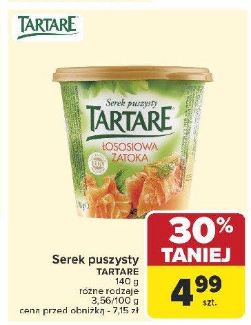 Serek łososiowa zatoka Tartare promocja w Carrefour