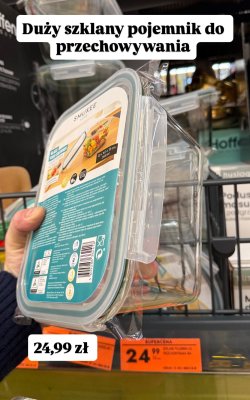 Duży szklany pojemnik do przechowywania  promocja w Biedronka