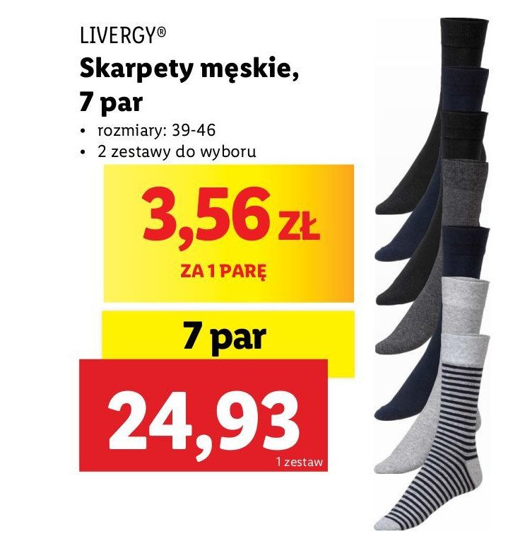 Skarpetki 39-46 Livergy promocja