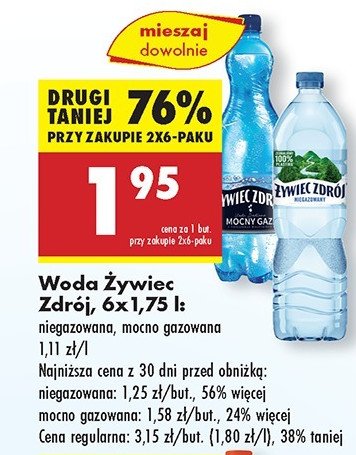Woda niegazowana Żywiec Zdrój promocja