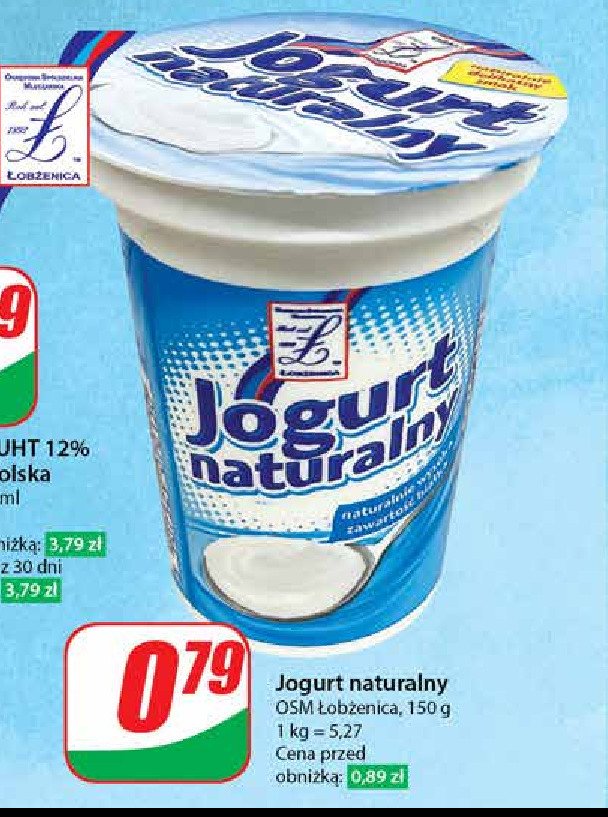 Jogurt naturalny Osm łobżenica promocja