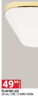 Plafon LED 26 cm, 12W, 12 kWh/1000h Merkury Market promocja w Merkury Market