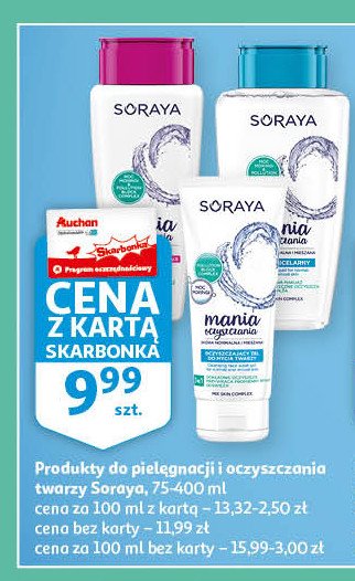 Mleczko do twarzy oczyszczające Soraya mania oczyszczania promocja