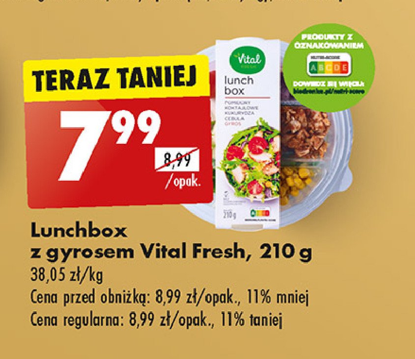 Lunchbox z gyrosem Vital fresh promocja