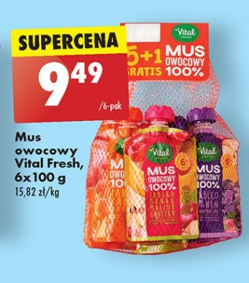 Mus owocowy mix Vital fresh promocja