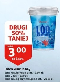 Lód w kostkach Auchan różnorodne (logo czerwone) promocja