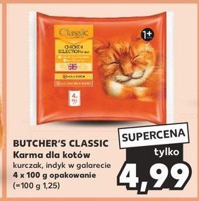 Karma dla kota z indykiem Butcher's classic promocja w POLOmarket