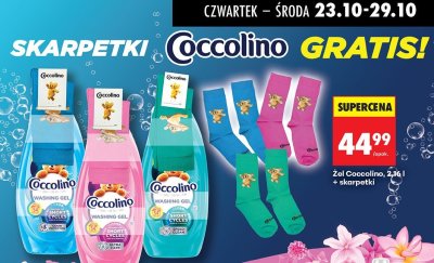 Żel Coccolino, 2,16 l + skarpetki promocja w Biedronka