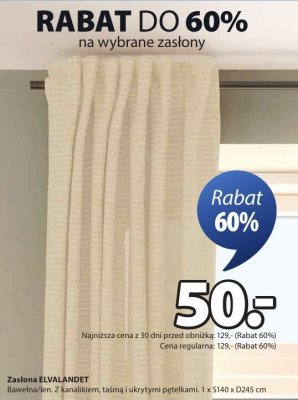 Zasłona ELVALANDET promocja w Jysk