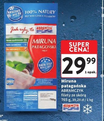 Miruna patagońska ABRAMCZYK filety ze skórą promocja w Intermarche