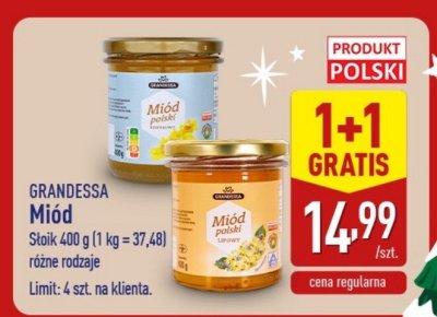 Miód GRANDESSA promocja w Aldi