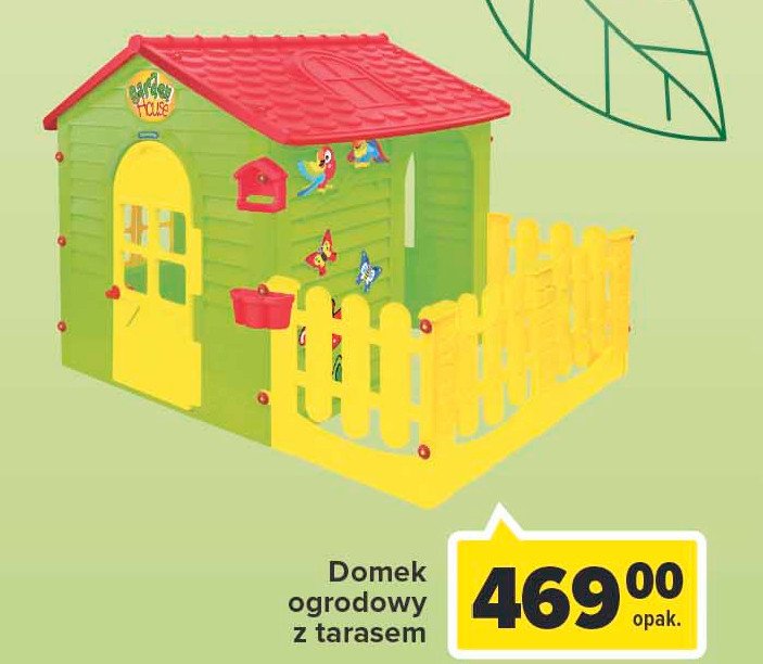Domek ogrodowy z płotkiem 127 x 190 x 118 cm Mochtoys promocje