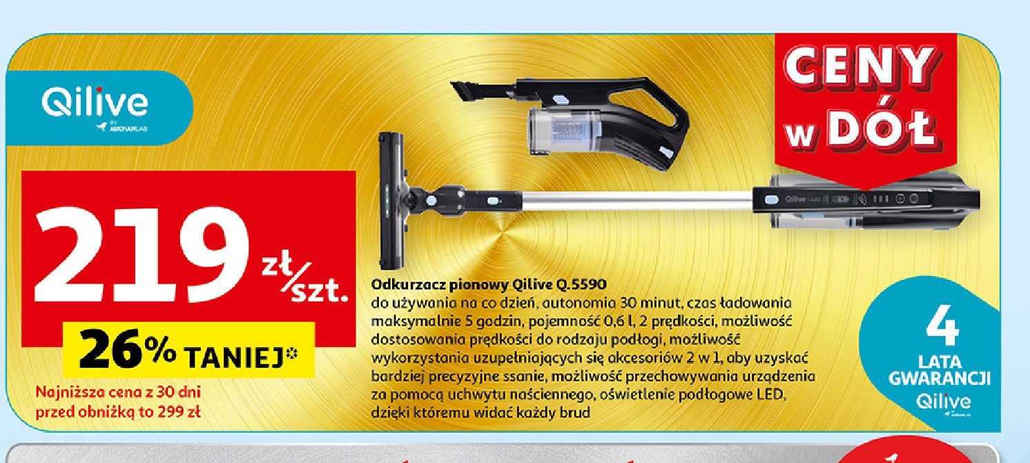Odkurzacz pionowy q.5590 Qilive promocja