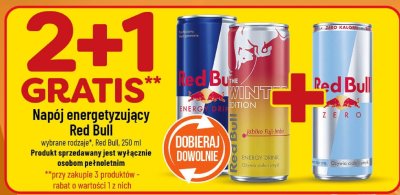 Napój energetyzujący Red Bull wybrane rodzaje 250ml promocja w POLOmarket