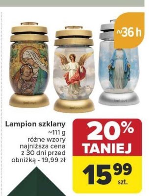 Lampion szklany Carrefour promocja