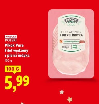 Filet wędzony z piersi indyka Pikok Pure promocja w Lidl