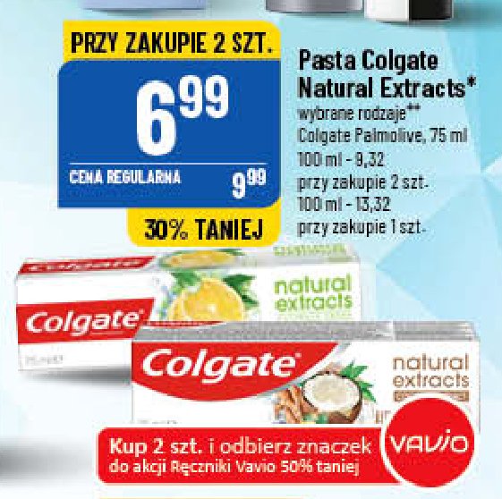 Pasta do zębów ultimate fresh Colgate natural extracts promocja