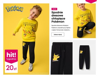 Spodnie dresowe chłopięce Pokémon promocja w Pepco