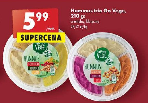Hummus trio orientalny Govege promocje