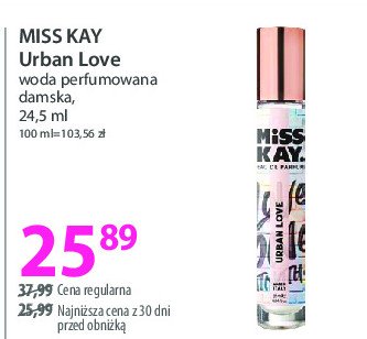 Woda perfumowana Miss kay urban love promocja w Hebe